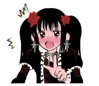 Telegram sticker 😊 Gothic lolita girl