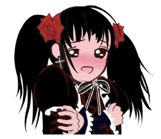 Telegram sticker 😊 Gothic lolita girl