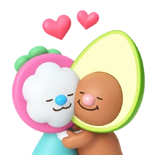 Telegram sticker 💬 아보와 후룻후룻 친구들 By @KakaoEmoticon