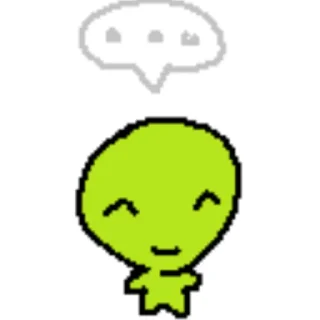 Telegram sticker 🙂 Little alien 👾