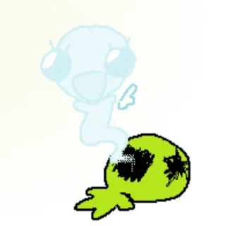 Telegram sticker 😰 Little alien 👾