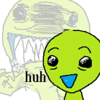 Telegram sticker 😦 Little alien 👾