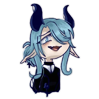 Sticker 😈 Гачеры & ютуберы - @GloomyWolfGrrr
