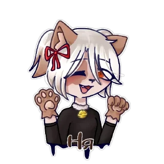 Telegram sticker 😘 Гачеры & ютуберы - @GloomyWolfGrrr