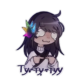 Telegram sticker 😅 Гачеры & ютуберы - @GloomyWolfGrrr