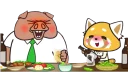 Telegram sticker 🍻 Aggretsuko