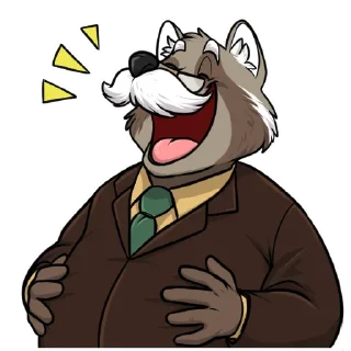 Telegram sticker 😆 Marty Raccoon