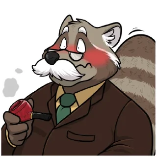 Telegram sticker 😳 Marty Raccoon
