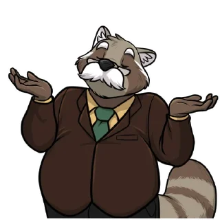 Telegram sticker 🤷‍♂️ Marty Raccoon