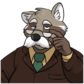Telegram sticker 😒 Marty Raccoon