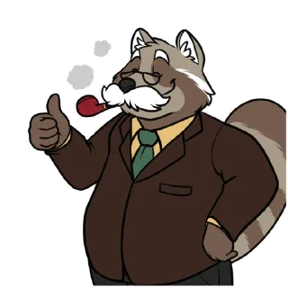 Telegram sticker 👍 Marty Raccoon