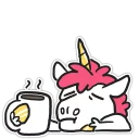 Video sticker ☕ Pink Unicorn