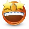 Sticker 🤩 orange face ➜ @emoji1