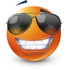 Sticker 🤩 orange face ➜ @emoji1