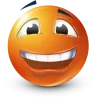 Sticker 🤩 orange face ➜ @emoji1