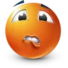 Sticker 🤩 orange face ➜ @emoji1