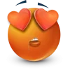 Sticker 🤩 orange face ➜ @emoji1