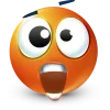 Sticker 🤩 orange face ➜ @emoji1