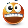 Sticker 🤩 orange face ➜ @emoji1