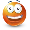 Sticker 🤩 orange face ➜ @emoji1