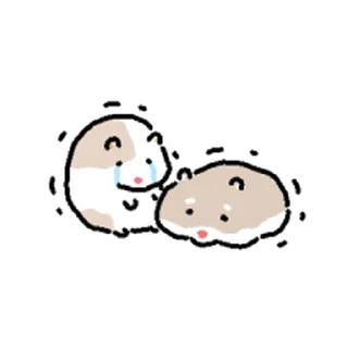 Telegram stiker ⭐ 쥑쥑 하찮아요 햄스터들 @moe_sticker_bot