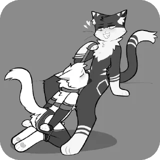 Telegram sticker 🐱 Фурри фембои