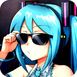 Телеграм стикер 😎 Hatsune Miku @Rucodellllstick