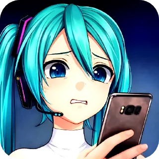 Телеграм стикер 😬 Hatsune Miku @Rucodellllstick