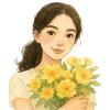Sticker 🤩 Love for flowers from @emoji_from_katejka