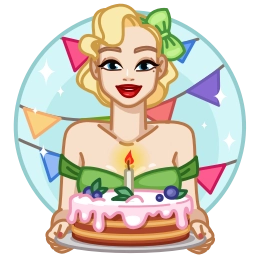 Telegram sticker 🎂 Cutie Madeline ( @ Cutyemadeli :: @fStikBot