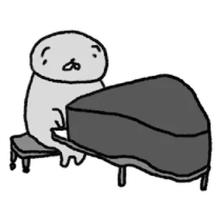 Telegram sticker ⭐ 선선한날 헐랭이물개 @moe_sticker_bot