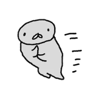 Telegram sticker ⭐ 선선한날 헐랭이물개 @moe_sticker_bot