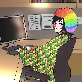 Telegram sticker 🤡 Demon slayer @Toji_sama