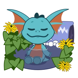 Телеграм стикер 🧘‍♂️ Babyloong