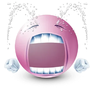 Telegram sticker 😭 Pink Face Emoji @TgSticker