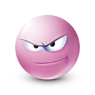 Telegram sticker 😠 Pink Face Emoji @TgSticker