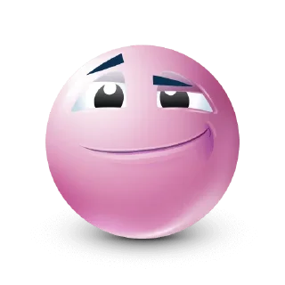 Telegram sticker 😏 Pink Face Emoji @TgSticker