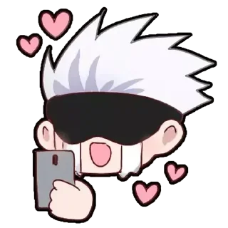 Telegram sticker 😍 - ᗷY @ahMshY 𓉮 . Gojo Cute