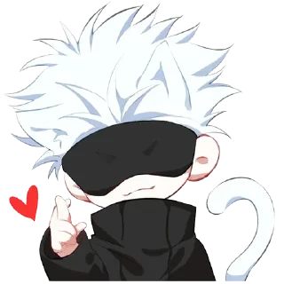 Telegram sticker ❤️ - ᗷY @ahMshY 𓉮 . Gojo Cute