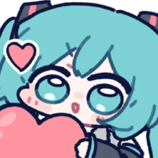 Telegram sticker ⭐ 밋다 미쿠콘3x
