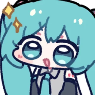 Telegram sticker ⭐ 밋다 미쿠콘3x