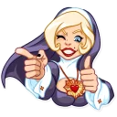Video sticker 👍 Naughty Nun