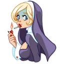 Video sticker 😨 Naughty Nun