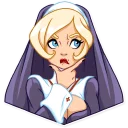 Telegram sticker 🤔 Naughty Nun