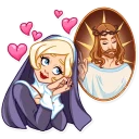 Telegram sticker 💕 Naughty Nun