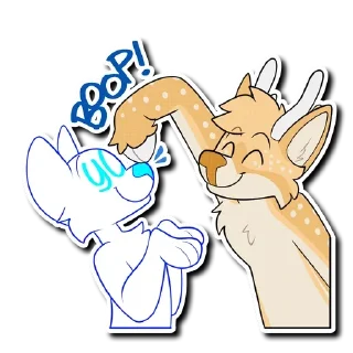 Телеграм стикер 🫵 Aspen the Deer