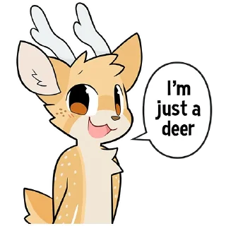 Телеграм стикер 🦌 Aspen the Deer