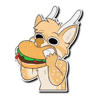 Телеграм стикер 🍔 Aspen the Deer