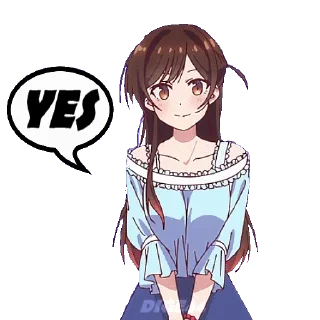 Telegram sticker 👍 RENT A GIRLFRIEND @STIKERFORALL
