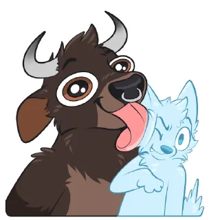 Video sticker 👅 Bull/Cow Stickers by Pulexart.com
